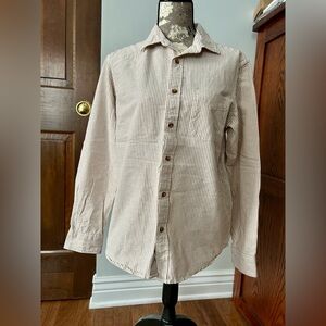 Old Navy Beige Striped Everyday Shirt
